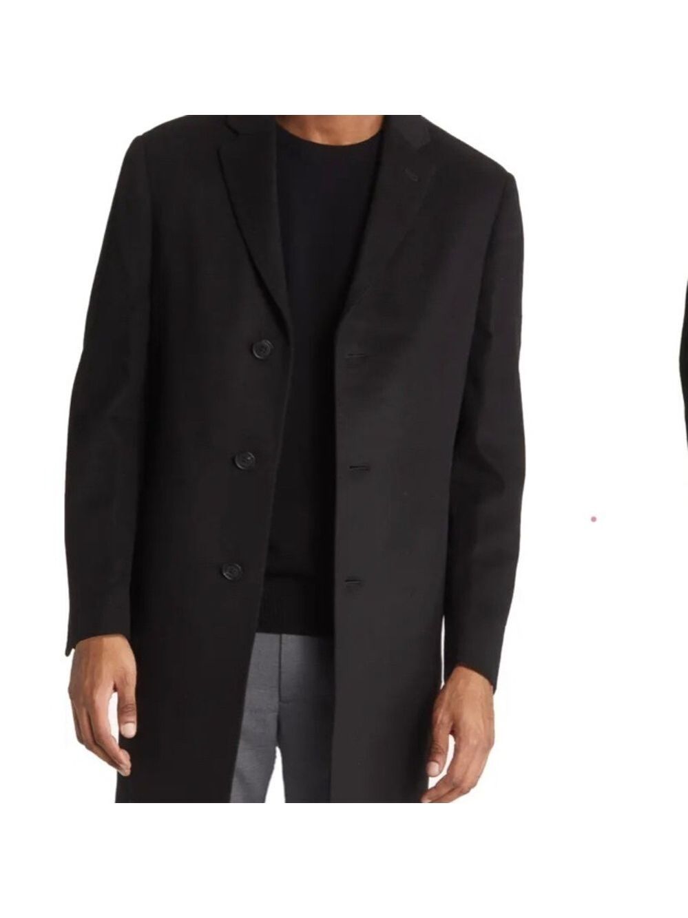 🎉Host Pick. NWT. Men’s Wool Trench Coat in Black Size 48”